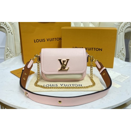 Louis Vuitton M58555 Lockme Tender cross-body bag in Rosewater Pink Grained calf leather Louis Vuitton M58555 Lockme Tender cross-body bag in Rosewater Pink Grained calf leather