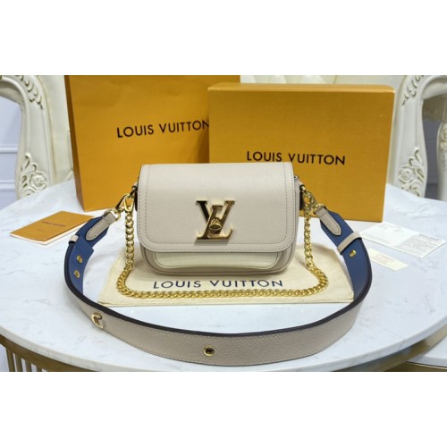 Louis Vuitton M58554 Lockme Tender cross-body bag in Greige Grained calf leather Louis Vuitton M58554 Lockme Tender cross-body bag in Greige Grained calf leather