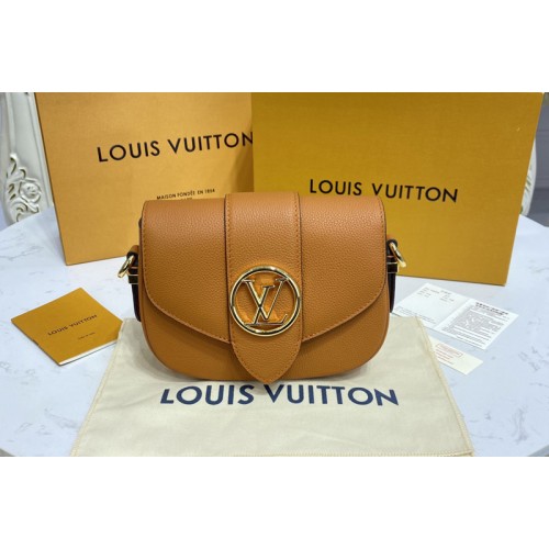 Louis Vuitton M58729 Pont 9 Soft MM handbag in Sienne doree Grained calfskin Leather Louis Vuitton M58729 Pont 9 Soft MM handbag in Sienne doree Grained calfskin Leather