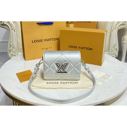 Louis Vuitton M59031 Twist PM handbag in Argent Sheepskin leather Louis Vuitton M59031 Twist PM handbag in Argent Sheepskin leather