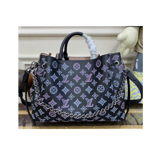 Louis Vuitton M21107 Bella Tote Bag in Black Mahina calf leather Louis Vuitton M21107 Bella Tote Bag in Black Mahina calf leather