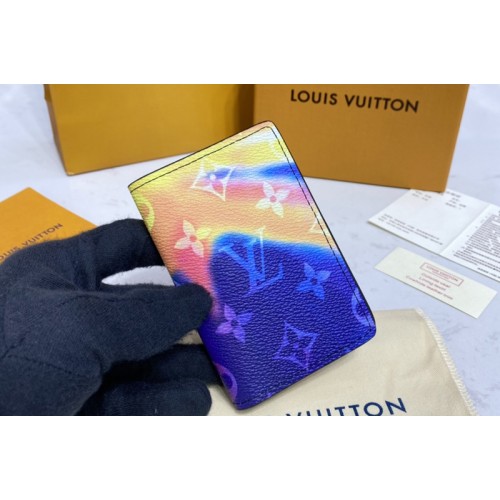 Louis Vuitton M80956 Pocket Organizer Wallet in Monogram Sunset coated canvas Louis Vuitton M80956 Pocket Organizer Wallet in Monogram Sunset coated canvas