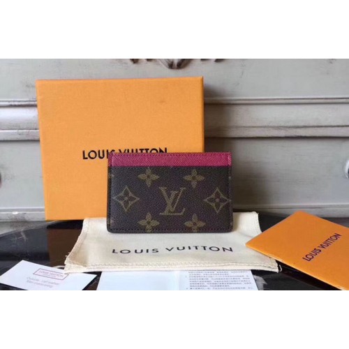 Louis Vuitton M60703 Card Holder in Dark Red Monogram Canvas Louis Vuitton M60703 Card Holder in Dark Red Monogram Canvas