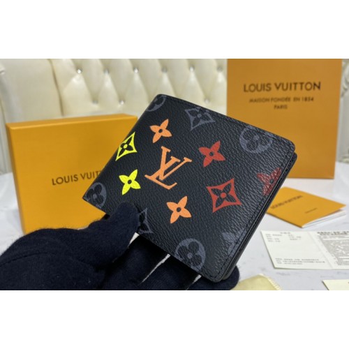 Louis Vuitton M61695 Multiple Wallet in Monogram Eclipse Canvas Louis Vuitton M61695 Multiple Wallet in Monogram Eclipse Canvas
