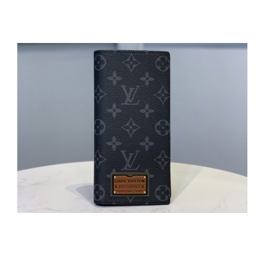 Louis Vuitton M61697 Brazza Wallet in Monogram Eclipse Canvas Louis Vuitton M61697 Brazza Wallet in Monogram Eclipse Canvas