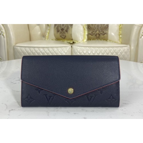 Louis Vuitton M62125 Sarah wallet in Navy Blue Red Monogram Empreinte leather Louis Vuitton M62125 Sarah wallet in Navy Blue Red Monogram Empreinte leather