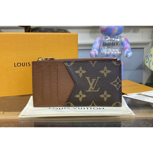 Louis Vuitton M64038 Coin Card Holder Wallet in Monogram Macassar canvas Louis Vuitton M64038 Coin Card Holder Wallet in Monogram Macassar canvas