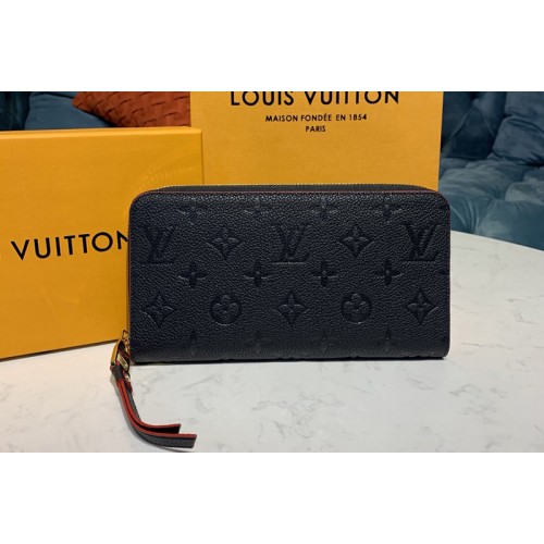Louis Vuitton M62121 Zippy wallet Navy Blue Red Monogram Empreinte Leather Louis Vuitton M62121 Zippy wallet Navy Blue Red Monogram Empreinte Leather