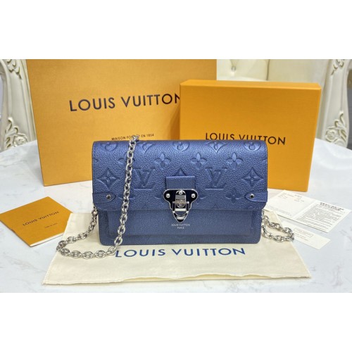 Louis Vuitton M67839 Vavin Chain Wallet bag in Navy Blue Monogram Empreinte leather Louis Vuitton M67839 Vavin Chain Wallet bag in Navy Blue Monogram Empreinte leather