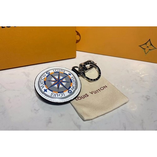 Louis Vuitton M68667 Damier Graphite Map padded bag charm and key holder Louis Vuitton M68667 Damier Graphite Map padded bag charm and key holder