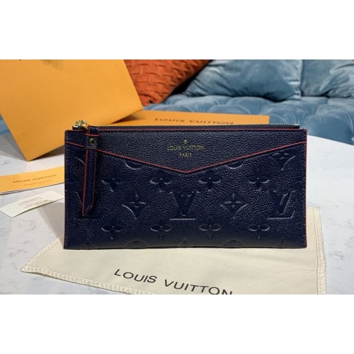 Louis Vuitton M68713 Pochette Melanie BB Bag in Navy Blue Red Monogram Empreinte leather Louis Vuitton M68713 Pochette Melanie BB Bag in Navy Blue Red Monogram Empreinte leather
