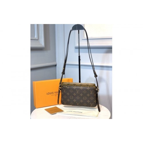 Louis Vuitton M69156 Pochette Double Zip Bag in Monogram Canvas and Monogram Reverse Canvas Louis Vuitton M69156 Pochette Double Zip Bag in Monogram Canvas and Monogram Reverse Canvas
