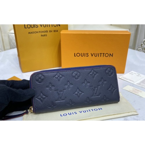 Louis Vuitton M69415 Clemence Wallet in Navy Blue Red Monogram Empreinte leather Louis Vuitton M69415 Clemence Wallet in Navy Blue Red Monogram Empreinte leather