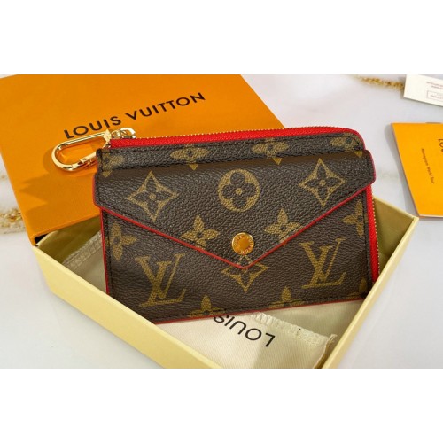 Louis Vuitton M69431 Card Holder Recto Verso in Monogram canvas with Cherry Red Louis Vuitton M69431 Card Holder Recto Verso in Monogram canvas with Cherry Red
