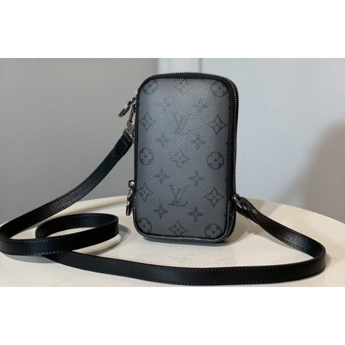 Louis Vuitton M69534 Double Phone Pouch in Monogram Eclipse canvas Louis Vuitton M69534 Double Phone Pouch in Monogram Eclipse canvas