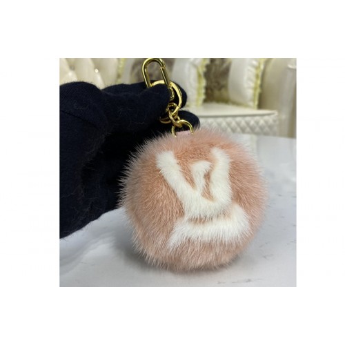 Louis Vuitton M69563 Fur bag charm and key holder on Pink Louis Vuitton M69563 Fur bag charm and key holder on Pink