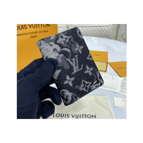 Louis Vuitton M80025 Pocket Organizer Wallet in Monogram Tapestry coated canvas