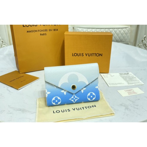 Louis Vuitton M80387 Victorine wallet in Blue Monogram coated canvas Louis Vuitton M80387 Victorine wallet in Blue Monogram coated canvas