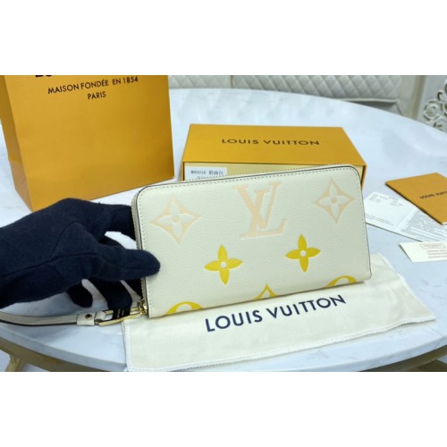 Louis Vuitton M80402 Zippy wallet in Cream Saffron Monogram Empreinte leather Louis Vuitton M80402 Zippy wallet in Cream Saffron Monogram Empreinte leather