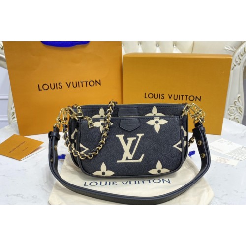 Louis Vuitton M45777 Multi Pochette Accessoires cross-body bag in Black Cream Monogram Empreinte leather Louis Vuitton M45777 Multi Pochette Accessoires cross-body bag in Black Cream Monogram Empreinte leather