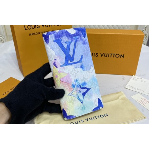 Louis Vuitton M80457 Brazza Wallet in Monogram Watercolor Multico coated canvas Louis Vuitton M80457 Brazza Wallet in Monogram Watercolor Multico coated canvas