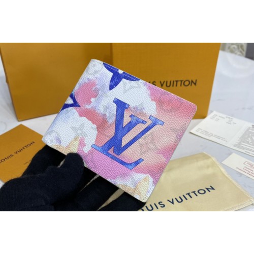 Louis Vuitton M80458 Multiple wallet in Monogram Watercolor Multicolor coated canvas Louis Vuitton M80458 Multiple wallet in Monogram Watercolor Multicolor coated canvas