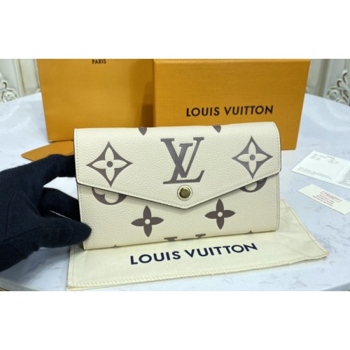 Louis Vuitton M80496 Sarah wallet in Cream Monogram Empreinte leather Louis Vuitton M80496 Sarah wallet in Cream Monogram Empreinte leather