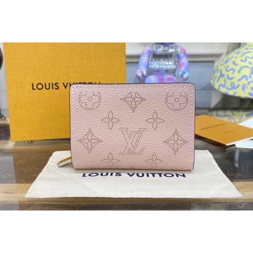 Louis Vuitton M80629 Clea wallet in Pink Mahina perforated calf leather Louis Vuitton M80629 Clea wallet in Pink Mahina perforated calf leather