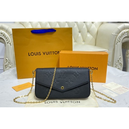 Louis Vuitton M80679 Felicie Pochette Bag in Black Monogram Empreinte leather Louis Vuitton M80679 Felicie Pochette Bag in Black Monogram Empreinte leather
