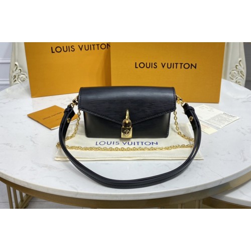 Louis Vuitton M80819 Padlock on Strap bag in Black Epi Leather Louis Vuitton M80819 Padlock on Strap bag in Black Epi Leather