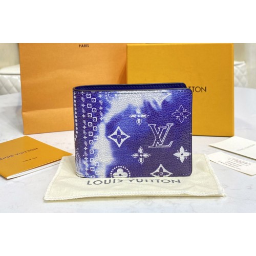 Louis Vuitton M81404 Slender Wallet in Blue Cowhide leather Louis Vuitton M81404 Slender Wallet in Blue Cowhide leather