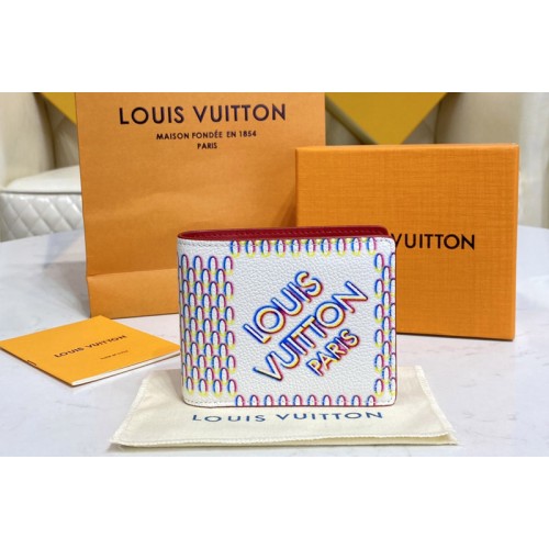 Louis Vuitton M81404 Slender Wallet in White Damier Spray cowhide leather Louis Vuitton M81404 Slender Wallet in White Damier Spray cowhide leather