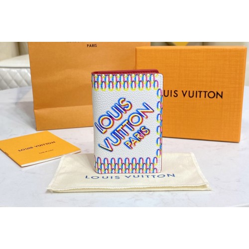 Louis Vuitton M81413 Pocket Organizer in White Damier Spray cowhide leather Louis Vuitton M81413 Pocket Organizer in White Damier Spray cowhide leather