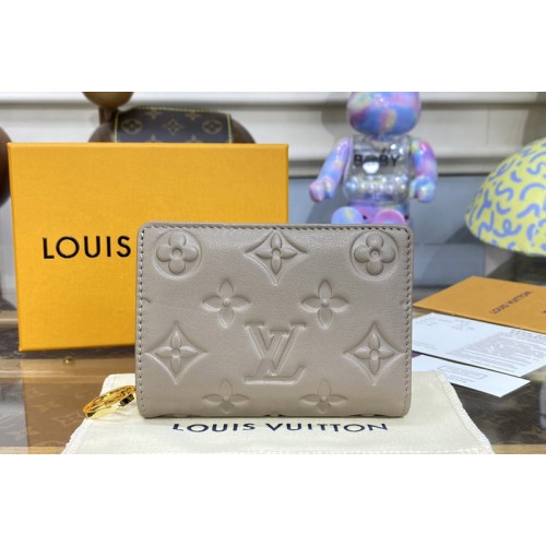 Louis Vuitton M81599 Lou Coussin wallet in Beige Monogram-embossed lambskin Louis Vuitton M81599 Lou Coussin wallet in Beige Monogram-embossed lambskin