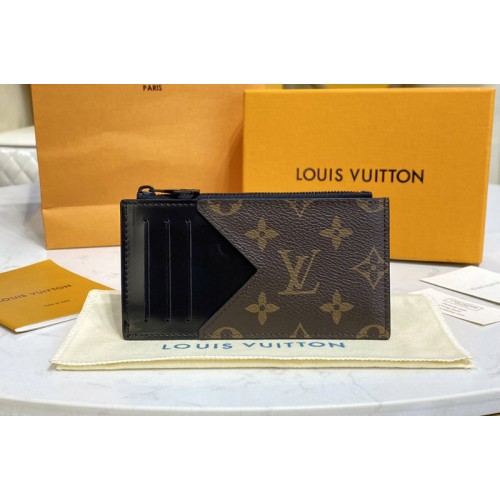 Louis Vuitton M81627 Coin Card Holder in Monogram Macassar coated canvas With Black Louis Vuitton M81627 Coin Card Holder in Monogram Macassar coated canvas With Black