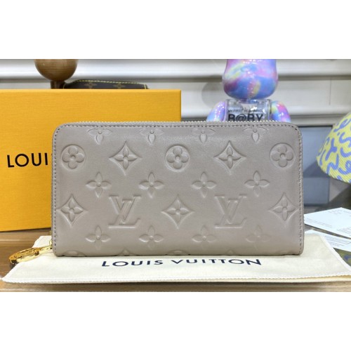 Louis Vuitton M81511 Zippy Wallet in Brown Monogram-embossed lambskin Louis Vuitton M81511 Zippy Wallet in Brown Monogram-embossed lambskin