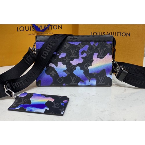 Louis Vuitton M81753 Gaston wearable wallet in Sunrise Monogram Eclipse coated canvas Louis Vuitton M81753 Gaston wearable wallet in Sunrise Monogram Eclipse coated canvas