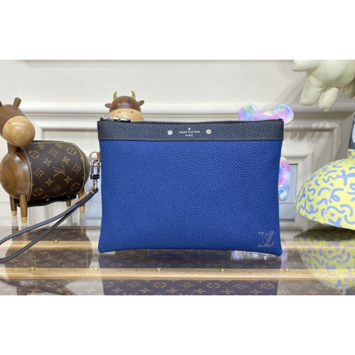 Louis Vuitton M81781 Pochette To-Go bag in Denim Blue Taurillon leather Louis Vuitton M81781 Pochette To-Go bag in Denim Blue Taurillon leather