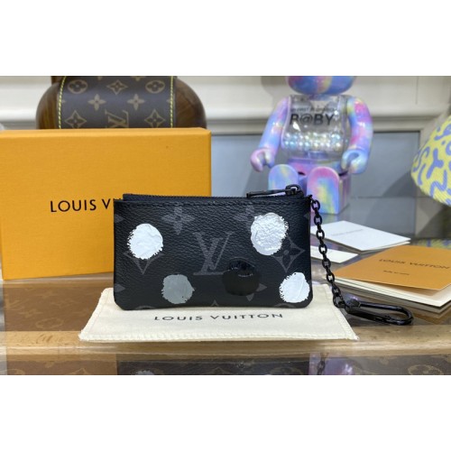 Louis Vuitton M81929 x YK Pochette Cle Wallet in Monogram Eclipse coated canvas with 3D Painted Dots print Louis Vuitton M81929 x YK Pochette Cle Wallet in Monogram Eclipse coated canvas with 3D Painted Dots print
