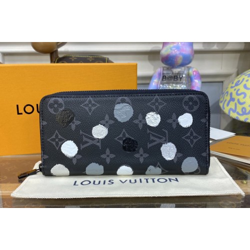 Louis Vuitton M81933 x YK Zippy wallet in Monogram Eclipse coated canvas with 3D Painted Dots print Louis Vuitton M81933 x YK Zippy wallet in Monogram Eclipse coated canvas with 3D Painted Dots print