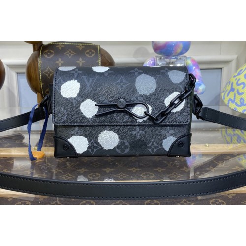 Louis Vuitton M81935 x YK Steamer wearable wallet in Monogram Eclipse coated canvas with 3D Painted Dots print Louis Vuitton M81935 x YK Steamer wearable wallet in Monogram Eclipse coated canvas with 3D Painted Dots print