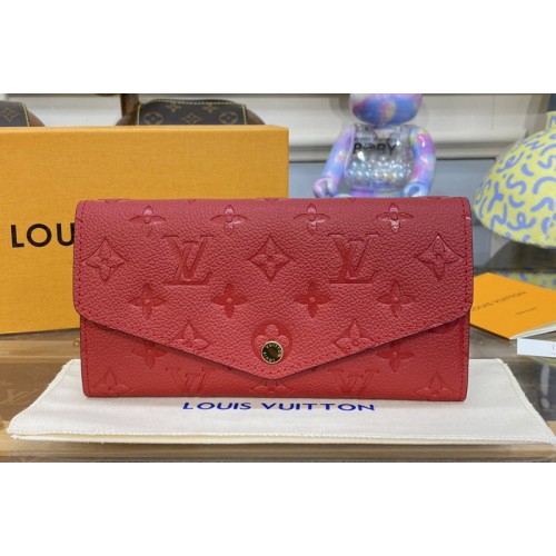 Louis Vuitton M82258 Sarah wallet in Navy Blue Red Monogram Empreinte embossed supple grained cowhide leather Louis Vuitton M82258 Sarah wallet in Navy Blue Red Monogram Empreinte embossed supple grained cowhide leather