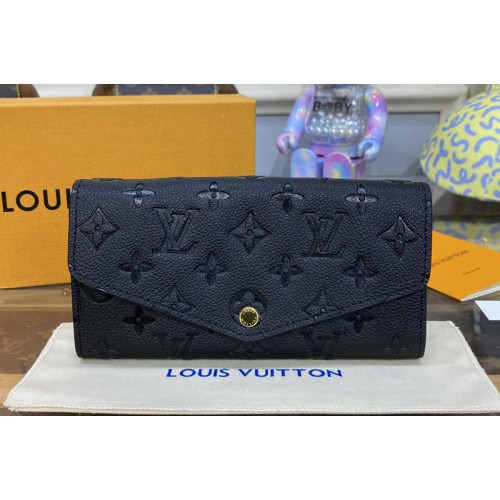 Louis Vuitton M82257 Sarah wallet in Black Monogram Empreinte embossed supple grained cowhide leather Louis Vuitton M82257 Sarah wallet in Black Monogram Empreinte embossed supple grained cowhide leather