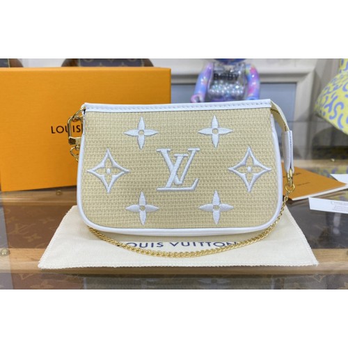 Louis Vuitton M82472 Mini Pochette Accessoires in Beige Lotus cotton Louis Vuitton M82472 Mini Pochette Accessoires in Beige Lotus cotton