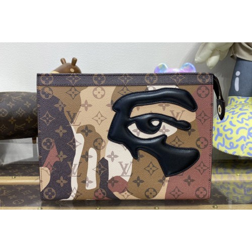 Louis Vuitton M82589 Pochette Voyage in Brown Monogram coated canvas and cowhide leather Louis Vuitton M82589 Pochette Voyage in Brown Monogram coated canvas and cowhide leather