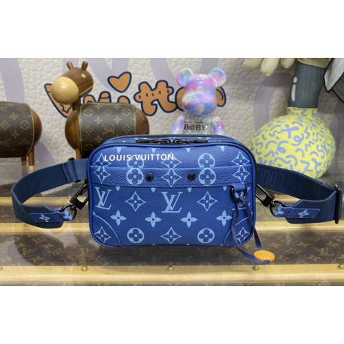 Louis Vuitton M82801 Alpha Wearable Wallet in Atlantic Blue Monogram coated canvas Louis Vuitton M82801 Alpha Wearable Wallet in Atlantic Blue Monogram coated canvas