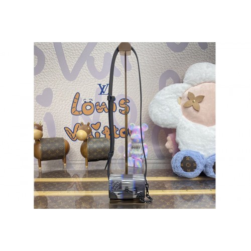 Louis Vuitton M82817 Micro Steamer Bag in Blue Moon Damier Rush Epi XL leather