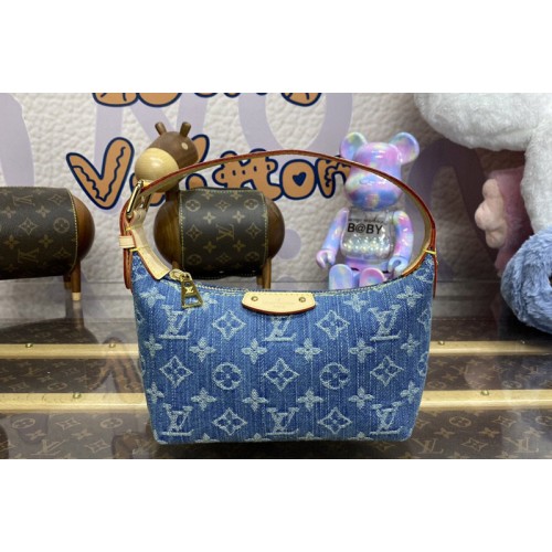 Louis Vuitton M82949 Hills Pochette bag in Denim Blue Monogram Denim canvas Louis Vuitton M82949 Hills Pochette bag in Denim Blue Monogram Denim canvas