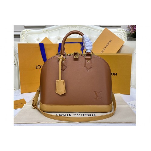 Louis Vuitton M91611 Alma PM Bag in Brown Calf Leather Louis Vuitton M91611 Alma PM Bag in Brown Calf Leather