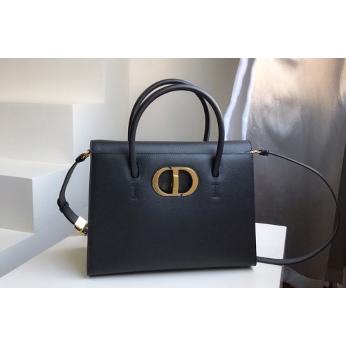 Christian Dior M9306 Dior Large St Honore tote bag in Black Grained Calfskin Christian Dior M9306 Dior Large St Honore tote bag in Black Grained Calfskin